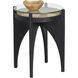 Adora 23.75 X 19.75 inch Clear / Black End Table